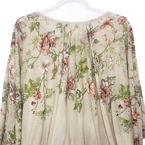 New Susan Graver Dolman-Sleeve Top Smocked Waist NWOT - Picture 5 of 12